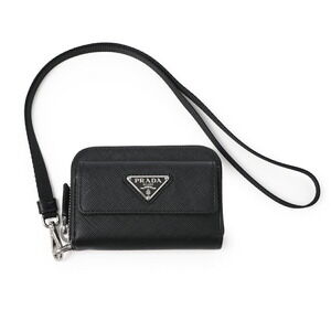 Prada Black Coin Wallet Case Strap